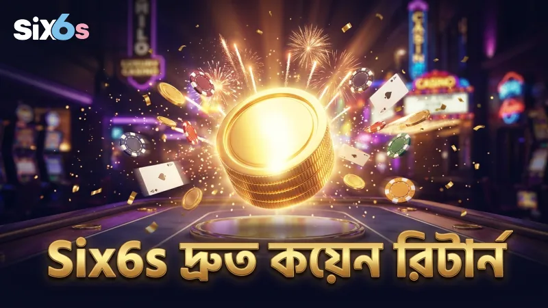 Six6s প্ল্যাটফর্মে দ্রুত কয়েন রিটার্ন পাওয়া যায়।